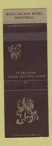 Matchbook Cover - Ritz Carlton Hotel Montreal QC WEAR