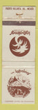 Matchbook Cover - Hotel Las Palmas Puerto Vallarta Mexico WORN