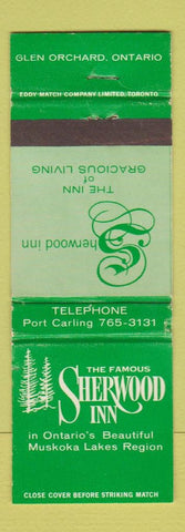 Matchbook Cover - Sherwood Inn Glen Orchard ON WEAR