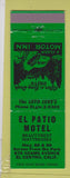 Matchbook Cover - El Patio Motel El Central CA WEAR
