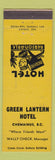 Matchbook Cover - Green Lantern Hotel Chemainus BC