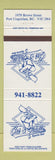 Matchbook Cover - Cat and Fiddle Sports Bar baseball Port Coquitlam BC