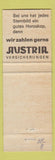 Matchbook Cover - Horoscope Taurus Sign German