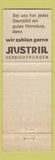Matchbook Cover - Horoscope Gemini Sign German