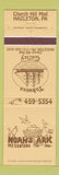 Matchbook Cover - Noah's Ark Pet Centers Hazleton PA