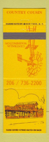 Matchbook Cover - Country Cousin Restaurant Centralia WA