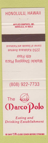 Matchbook Cover - The Marco Polo Restaurant Honolulu Hawaii