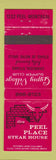 Matchbook Cover - Peel Place Steak Gypsy Village Montreal QC