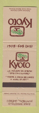 Matchbook Cover - Kyoto Restaurant Montreal QC WEAR