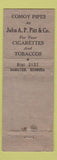 Matchbook Cover - Comoy Pipes Tobacco John Pitt Hamilton Bermuda WORN