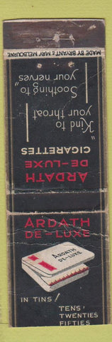 Matchbook Cover - Ardath De Luxe Cigarettes Australia WORN