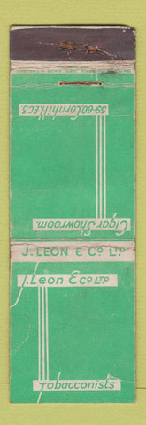 Matchbook Cover - Leon E Co Tobacco UK England WORN