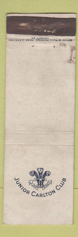Matchbook Cover - Junior Carlton Club UK England WORN