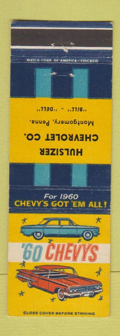 Matchbook Cover - Hulsizer Chevrolet Montgomery PA 1960