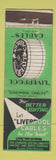 Matchbook Cover - Liverpool Cables UK England WEAR