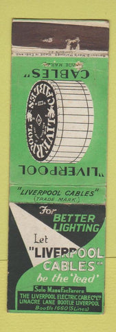 Matchbook Cover - Liverpool Cables UK England WEAR