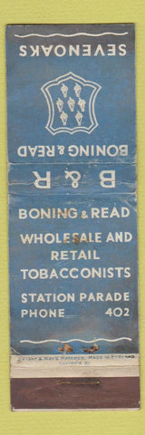 Matchbook Cover Boning and Read Sevenoaks Tobacco Station Parade UK England WORN