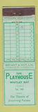 Matchbook Cover - Playhouse Whitley Bay UK England low phone