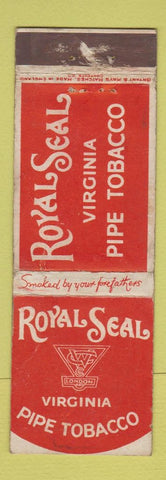 Matchbook Cover - Royal Seal Virginia Pipe Tobacco UK England WEAR