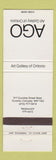 Matchbook Cover - Art Gallery of Ontario Toronto ON