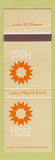 Matchbook Cover - Host Luxury Resorts Lancaster Harrisburg PA