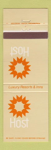 Matchbook Cover - Host Luxury Resorts Lancaster Harrisburg PA