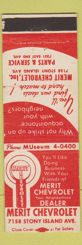 Matchbook Cover - Merit Chevrolet Chicago? IL
