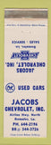 Matchbook Cover - Jacobs Chevrolet Gonzales LA WEAR