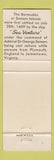 Matchbook Cover - Arms Bermuda