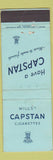 Matchbook Cover - Will's Capstan Cigarettes UK England