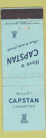 Matchbook Cover - Will's Capstan Cigarettes UK England