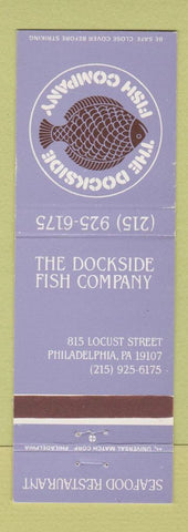 Matchbook Cover - Dockside Fish Company Seafood Philadelphia PA