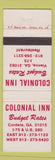 Matchbook Cover - Colonial Inn Cordele GA WEAR Vienna