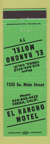 Matchbook Cover - El Rancho Motel Yreka CA