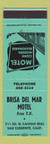 Matchbook Cover - Brisa Del Mar Motel San Clemente CA