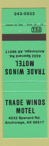 Matchbook Cover - Trade Winds Motel Anchorage AK GREEN