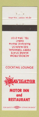 Matchbook Cover - Navigator Motor Inn Restaurant Rockland ME