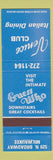 Matchbook Cover - Venice Club Italian Milwaukee WI