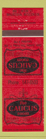 Matchbook Cover - Caucus Room Waukesha WI restaurant