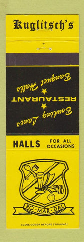 Matchbook Cover - Restaurant Bowling Kuglitsch's West Milwaukee New Berlin WI