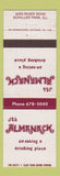 Matchbook Cover - JT's Almanack Restaurant Schiller Park IL