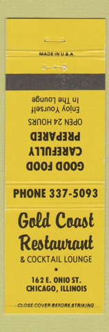 Matchbook Cover - Gold Coast Restaurant Chicago IL