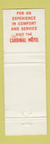 Matchbook Cover - Cardinal Motel Sudbury ON WEAR