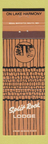 Matchbook Cover - Split Rock Lodge Lake Harmony PA