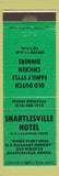 Matchbook Cover - Shartlesville Hotel PA