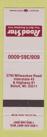 Matchbook Cover - Road Star Bed and Breakfast Beloit WI