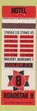 Matchbook Cover - Roadstar 8 Motel Madison La Crosse Appleton Janesville WI
