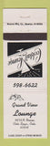 Matchbook Cover - Grand View Lounge Colorado Springs