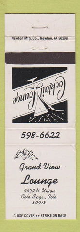 Matchbook Cover - Grand View Lounge Colorado Springs