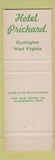 Matchbook Cover - Hotel Prichard Huntington WV